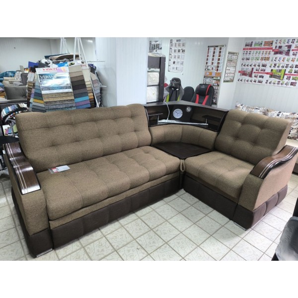 Угловой диван "Престих-2" с подсветкой (Divbery)